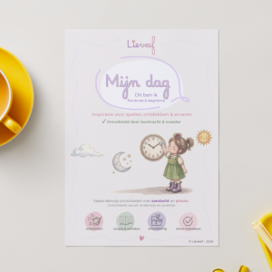 Cover inspiratiegids min dag van Lieveef voor peuters en jonge kleuters
